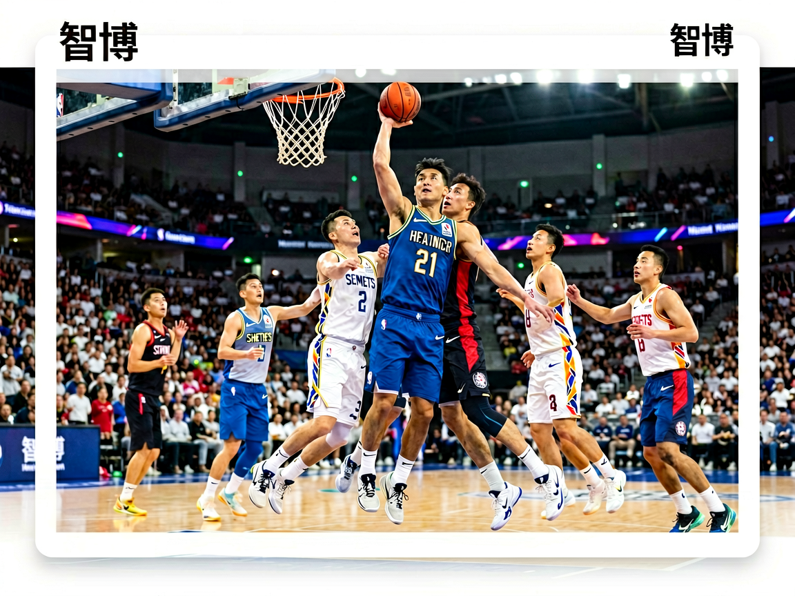 智博1919篮球新闻，球员在比赛中突破上篮